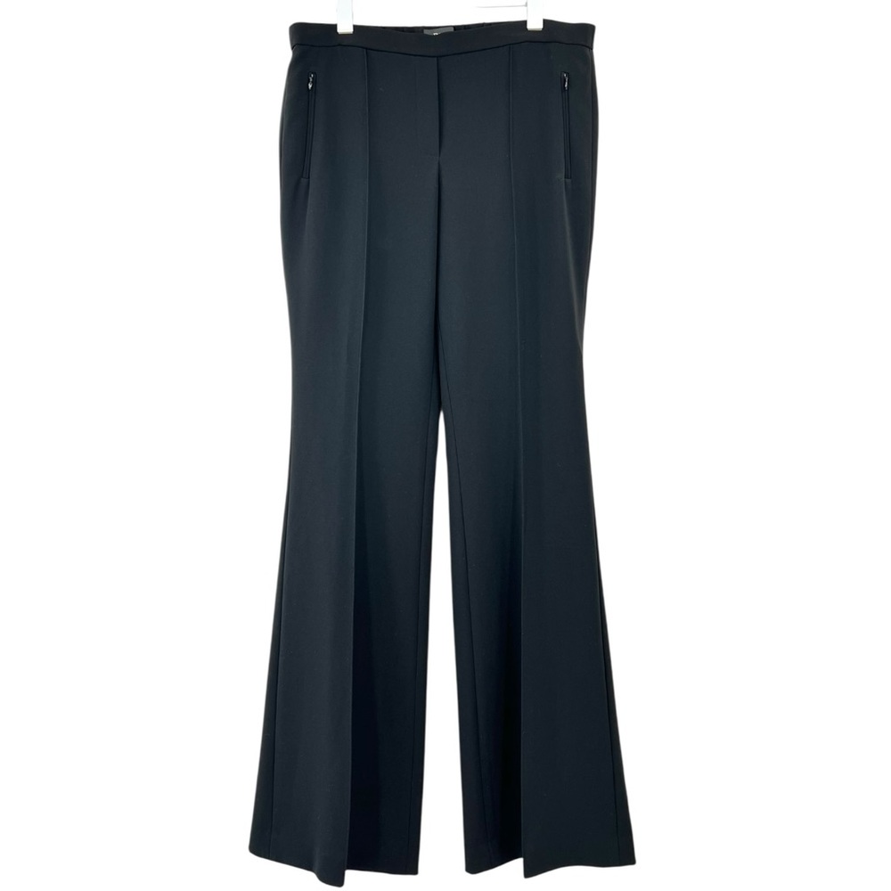 Theory Demitria Admiral Crepe Trousers - Black Pull On Mid Rise Pants sz 12 - Picture 4 of 12